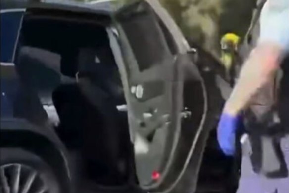 The Mercedes-Benz SUV is believed to have been stolen from Victoria.