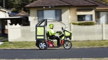 Australia Post has introduced electric tricycles as part of its push to revive the company.