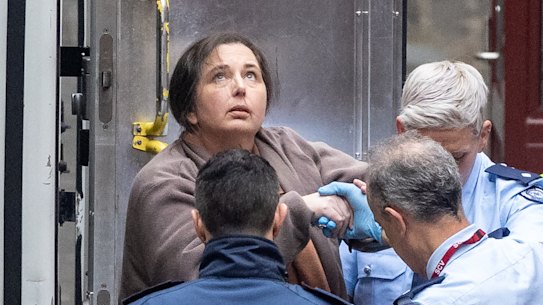 Erin Patterson arriving at court for her plea hearing in August.