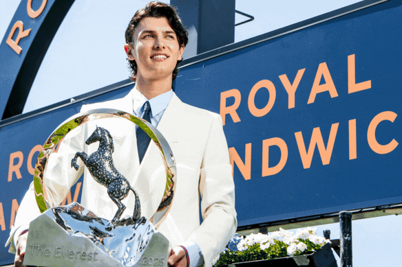  Danish Count Nikolai of Monpezat at Royal Randwick Racecourse in Sydney and social media personality Mary Vitinaros at Caulfield Racecourse in Melbourne.