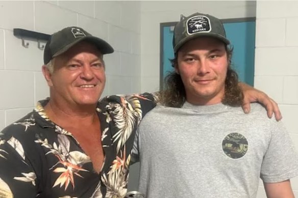 Byron Haddow (right) was on holiday in Bali after a long stint of FIFO work.