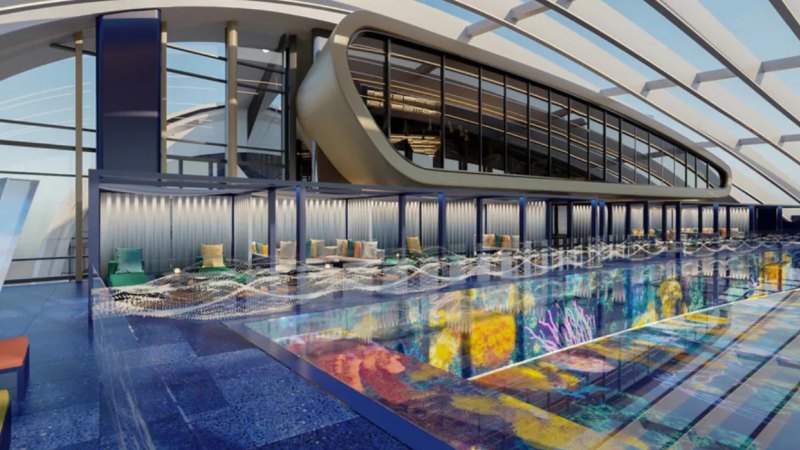 The hotel includes a spectacular rooftop pool and wet deck.