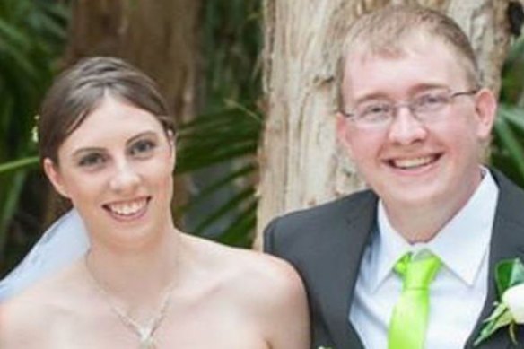 Kelly Wilkinson with accused killer Brian Johnston.