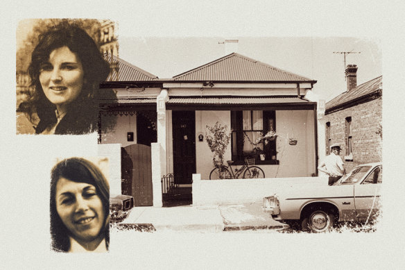 Susan Bartlett (top) and Suzanne Armstrong were killed in their Easey Street, Collingwood, home in 1977.