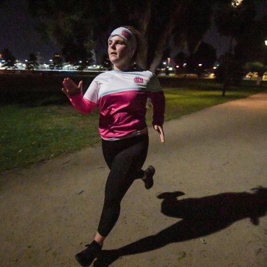 Tessa Gould is continuing to exercise outdoors during winter, running four times a week.