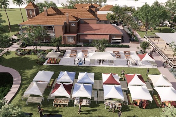 An artist’s impression of the upgraded Elizabeth Baillie House in East Victoria Park.