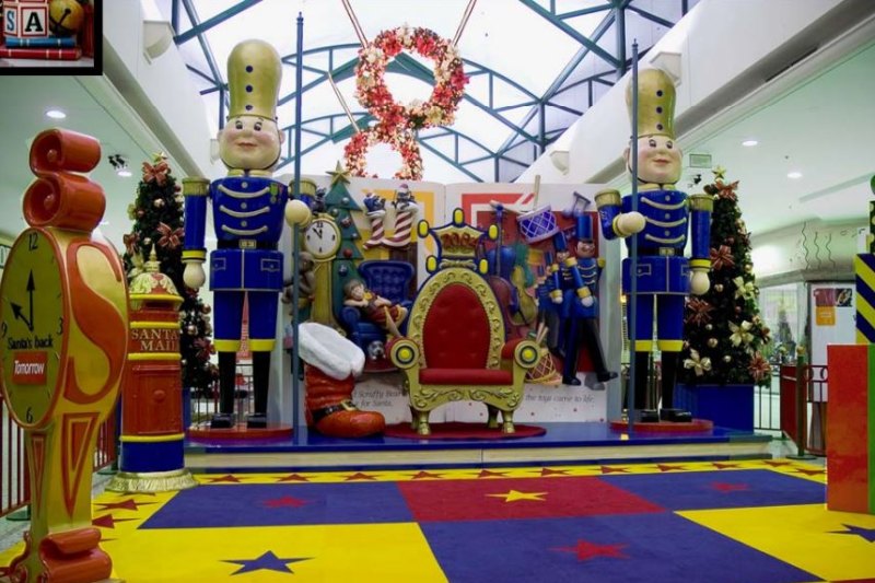 From the archives: One of Chas Clarkson’s earlier Westfield projects was a nutcracker-themed Santa experience.
