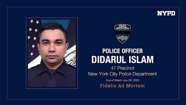 New York Police officer Didarul Islam was shot and killed at the Manhattan office building.