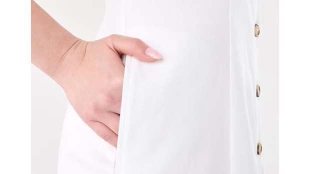 $30 C8062S26DRE101 SL Denim Halter Dress (ecru). 