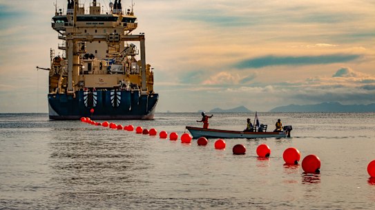 Australia was forced to finance the Coral Sea Cable, connecting Port Moresby, Honiara and Sydney, to block China's Huawei from building it.