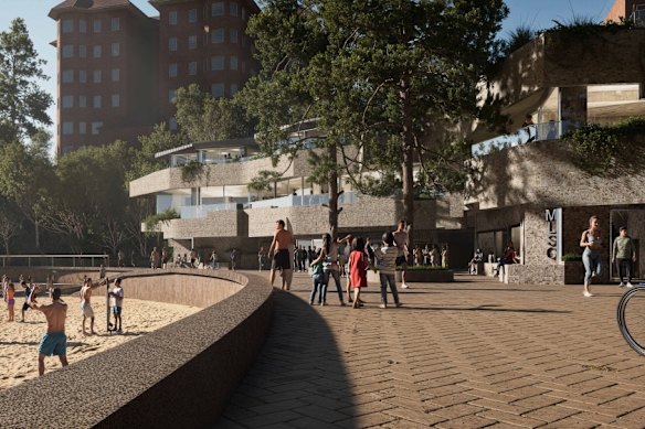 A concept images of the redeveloped club building.