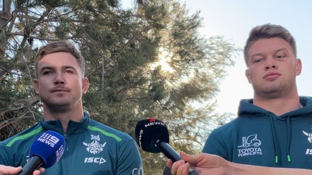 Hudson Young and Morgan Smithies explain their actions in Las Vegas.