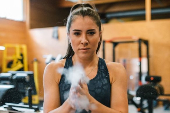 Bree Walker in the gym.