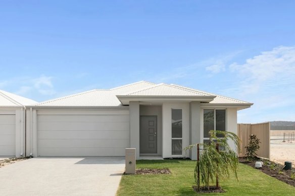 This house on Sandstone Road in
Eglinton was completed quicker than most new builds in Perth.
