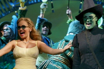 Kristin Chenoweth in the original cast of Wicked on Broadway.