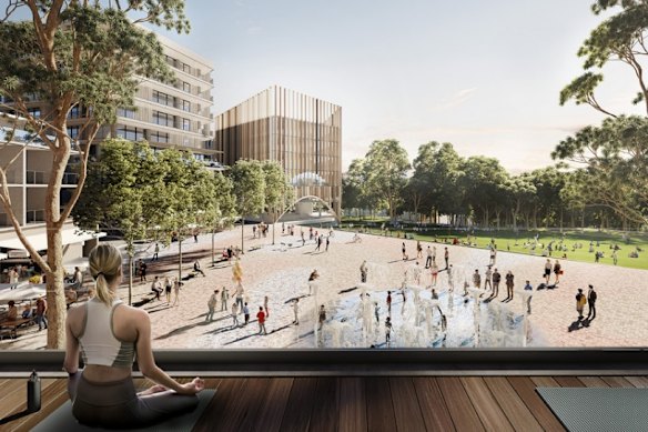 An artist’s impression of Frenchs Forest under the council’s plan to boost housing density.