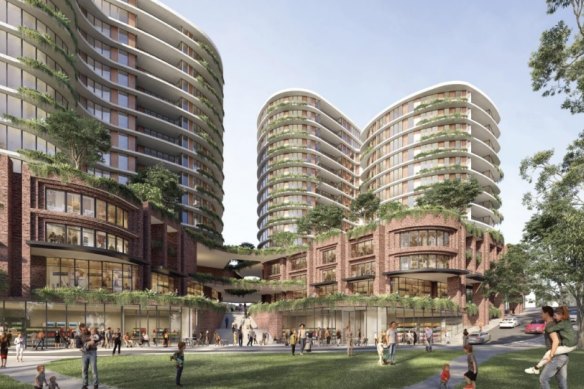 An artist’s content   of a projected  redevelopment successful  Turramurra, which Ku-ring-gai Council rejected successful  2023.