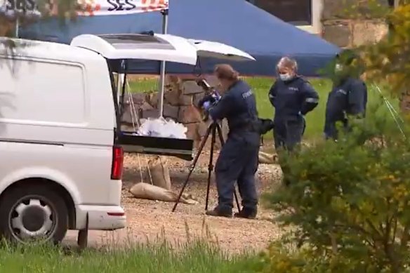 The crime scene in October 2022.