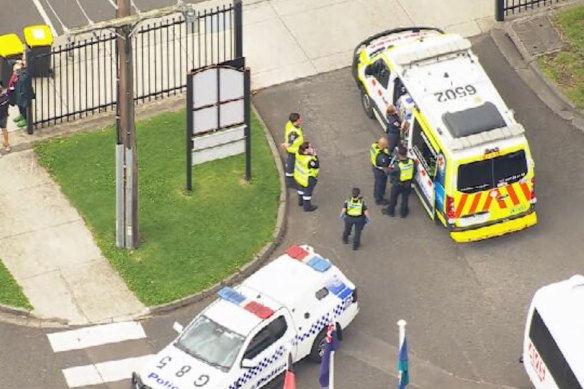 Police were called to a stabbing at Keysborough Secondary College on Tuesday.