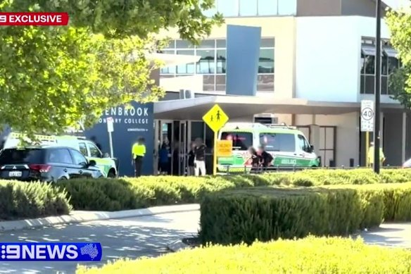 St John Ambulance paramedics transported the injured student to hospital. 