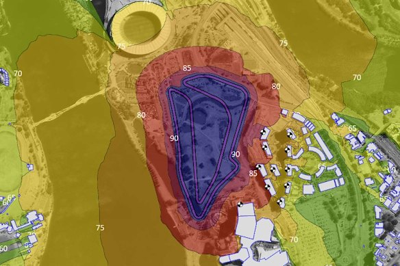 A noise survey of the Burswood racetrack.