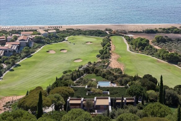 The beachfront mansion for sale in Greece.