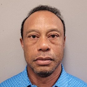 Woods shown in his police mugshot after being arrested in Florida after a car crash.