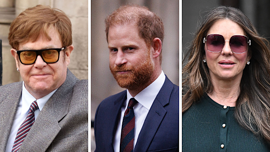 Elton John, Prince Harry and Elizabeth Hurley accused The Daily Mail of using illegal ploys such as phone hacking to get its news.