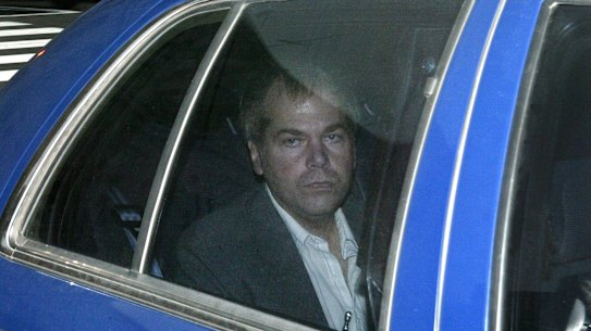 John Hinckley jnr arrives in court in 2003.