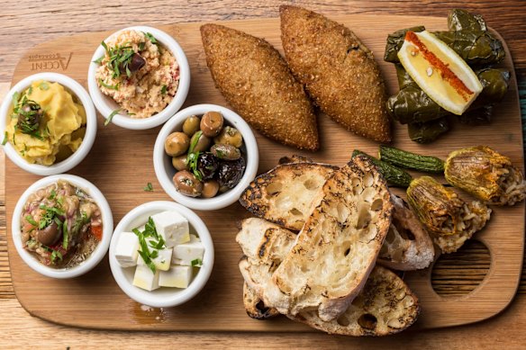The vegan mezze plate for two at Xenia Food Store.