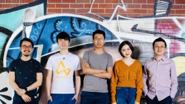 The founding team of AirWallex (from left): Max Li, Xijing Dai, Jack Zhang, Lucy Liu and Ki-lok Wong.
