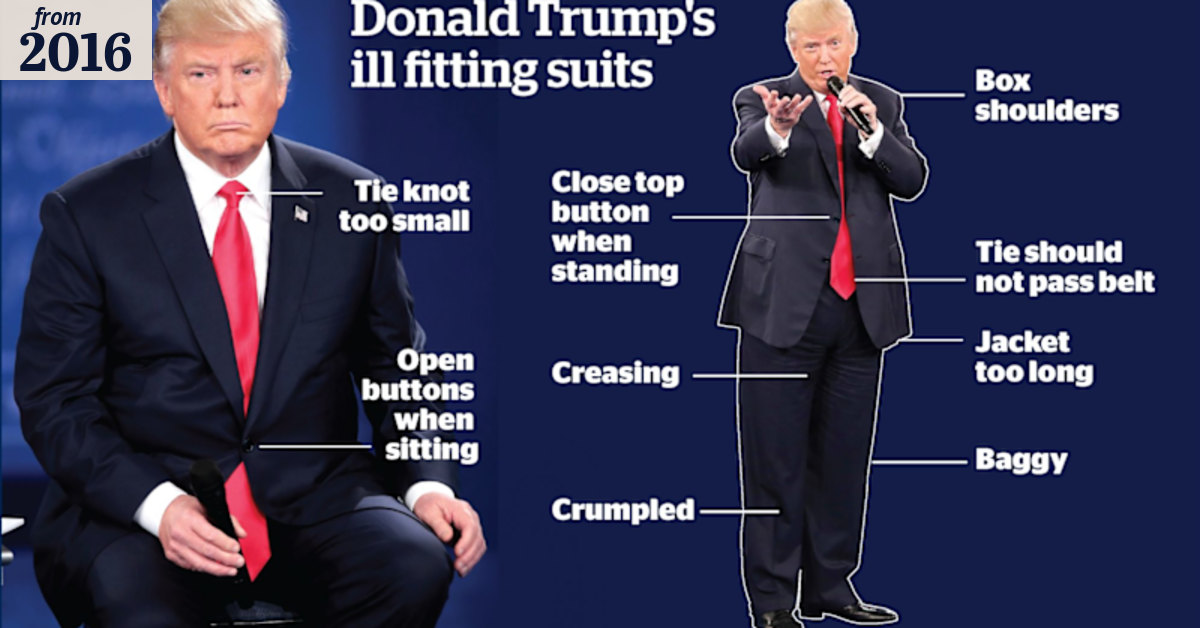 Why Donald Trump's suits don't fit