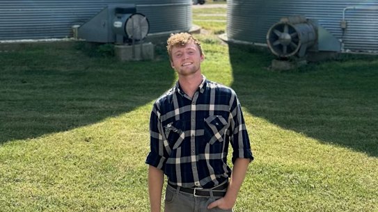 “I feel very betrayed”: Iowa farmer Caleb Renner, 25, is voting for Democrats for the first time at this election.