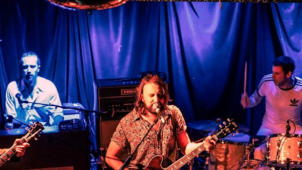  Jet's Cam Muncey, Chris Cester, Nic Cester and Mark Wilson return to the stage at Melbourne's Gasometer.