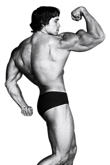 Schwarzenegger testépítő korában. 