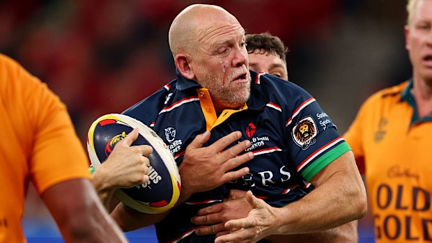 Mike Tindall des légendes des Lions britanniques et irlandaises est confrontée.