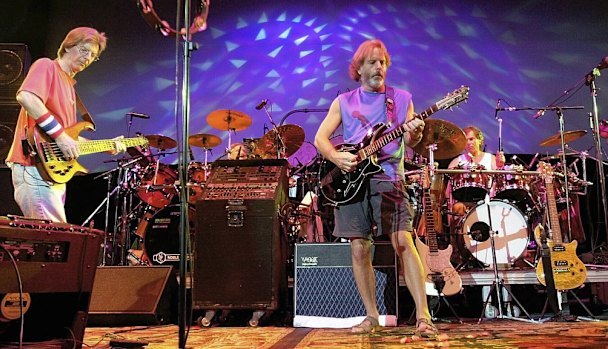 Bob Weir performs at a Grateful Dead reunion concert in 2002. 