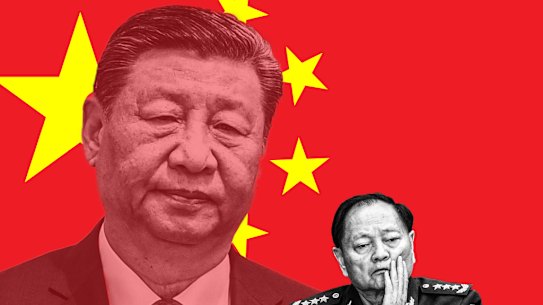 Chinese President Xi Jinping and former senior PLA General Zhang Youxia.
