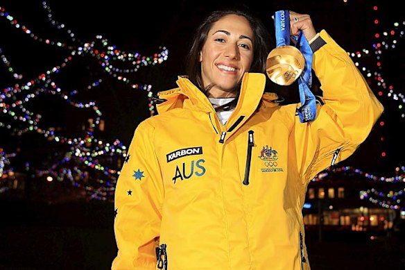 Former Olympic champion in aerial skiing Lydia Lassila.