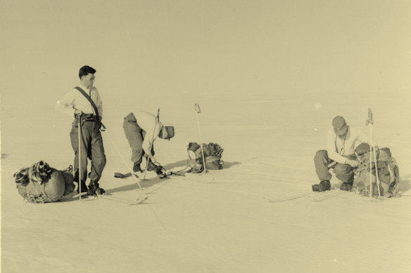 In 1955, members of the US Air Force unit at Thule prepare to explore their frozen surrounds.