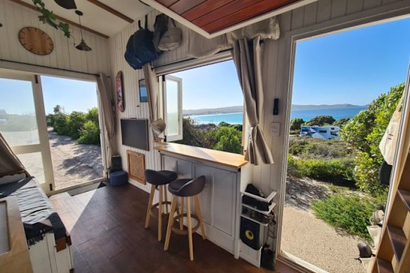 The tiny home is fully self-contained.