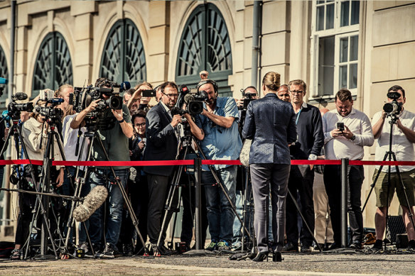  Denmark’s Prime Minister Mette Frederiksen faces the media after Trump postponed a visit because a pitch to buy Greenland had been dismissed as absurd. 
