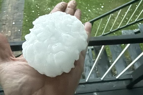 Recent hail in Redland Bay.