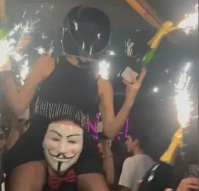 A photograph of the Swiss bar reportedly taken by a survivor before the fire broke out.