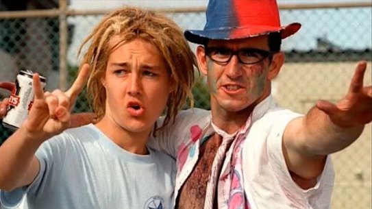 Daniel Johns with Andrew Johns, after 1997 Newcastle Knights grand final win.