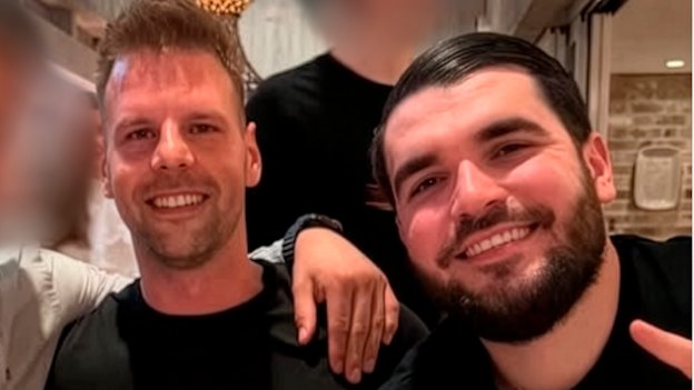 Robert Krnjeta (left) pictured with controversial real estate industry figure Josh Tesolin (right).