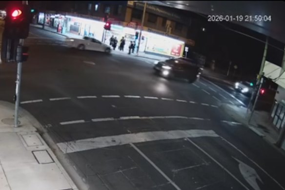 The white ute follows the group, allegedly yelling antisemitic slurs. 