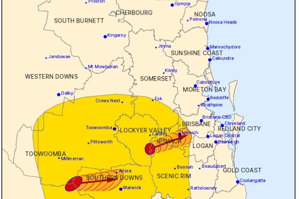 BoM has issued a severe thunderstorm warning on Saturday.