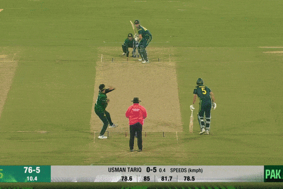 Cameron Green was dismissed by Usman Tariq.