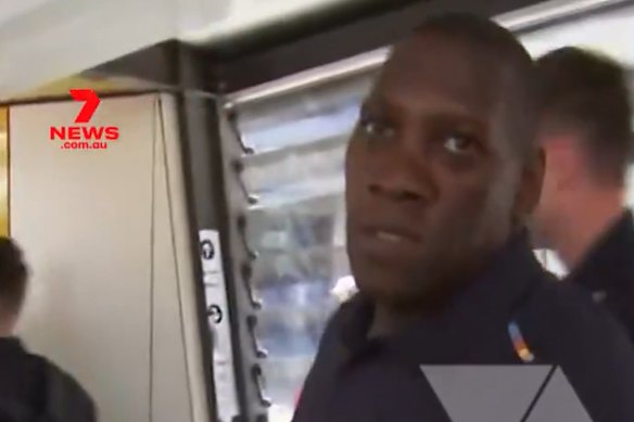 A screenshot from footage aired on Seven News.